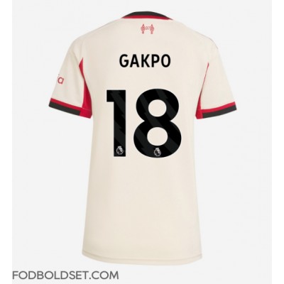 Liverpool Cody Gakpo #18 Udebanetrøje Dame 2025-26 Kortærmet Liverpool Cody Gakpo #18 Udebanetrøje Dame 2025-26 Kortærmet